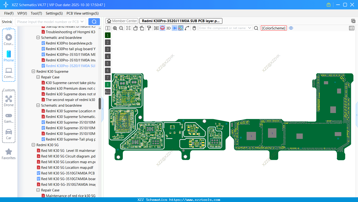 Xiaomi Redmi K30Pro-3520J11M0A SUB PCB Layer
